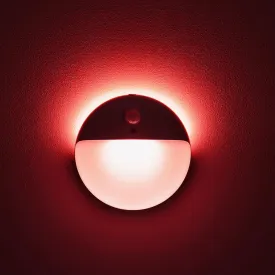 2 Pack Stair Lights Indoor, Stick on Lights, Motion Sensor Night Light, Dimmable, 3 Modes, Portable Battery Night Light for Travel, Tents, Kids, Toliet, Bathroom, Bedroom, Red, as Gifts
