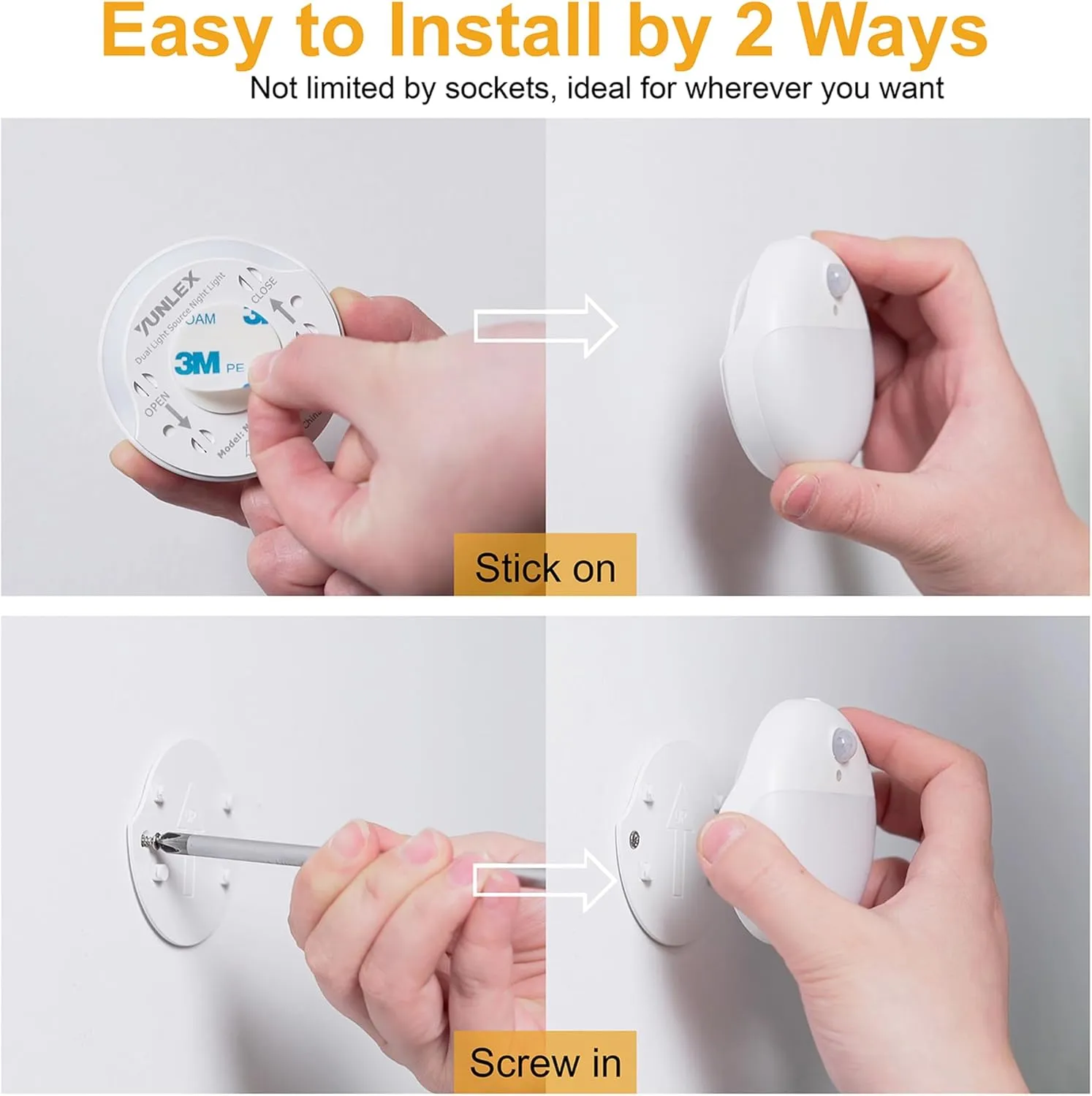 2 Pack Stair Lights Indoor, Stick on Lights, Motion Sensor Night Light, Dimmable, 3 Modes, Portable Battery Night Light for Travel, Tents, Kids, Toliet, Bathroom, Bedroom, Red, as Gifts