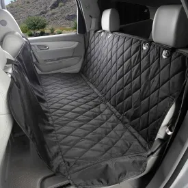 4Knines Dog Backseat Cover with Hammock for Cars, SUVs, and Trucks  Waterproof Layers, Nonslip Seat Protector, Durable Nylon Clips, K9 Shield with Heavy Duty Thread, (Regular, Black)