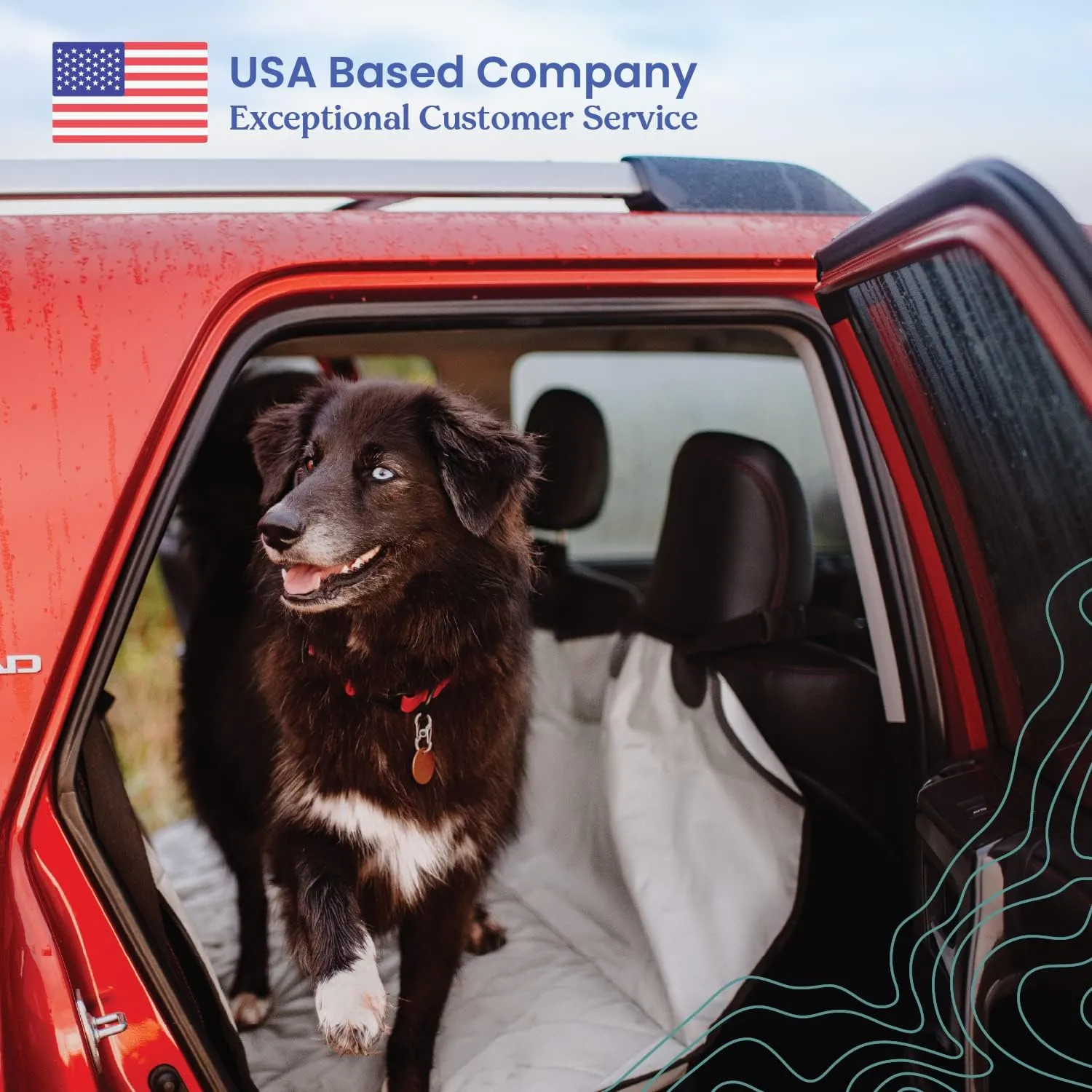 4Knines Dog Backseat Cover with Hammock for Cars, SUVs, and Trucks  Waterproof Layers, Nonslip Seat Protector, Durable Nylon Clips, K9 Shield with Heavy Duty Thread, (Regular, Black)