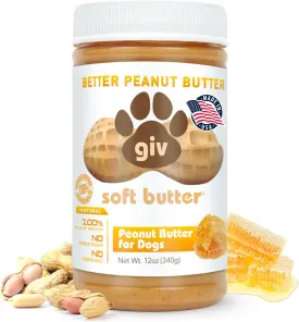 All Natural Human Grade Peanut Butter for Dogs - 2 Ingredients (Peanuts & Honey) - Perfect for Pill Pockets, Lick Mat, Training Treats and Healthy Food