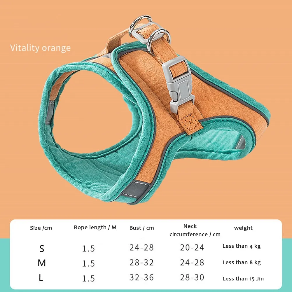 Best Cat Dog Vest Harness With Leash Set Reflective Strip Quick Release