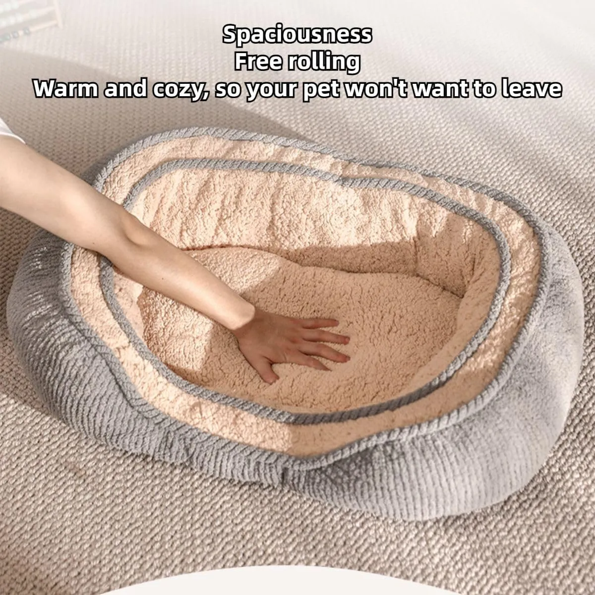 Cat Bed for Indoor Cats Dog Kennel All-Season Universal Dog Mat Thickened in Winter Teddy Small Dog Kennel Comfortable and Breathable Non-Slip Bottom (Green,Small)