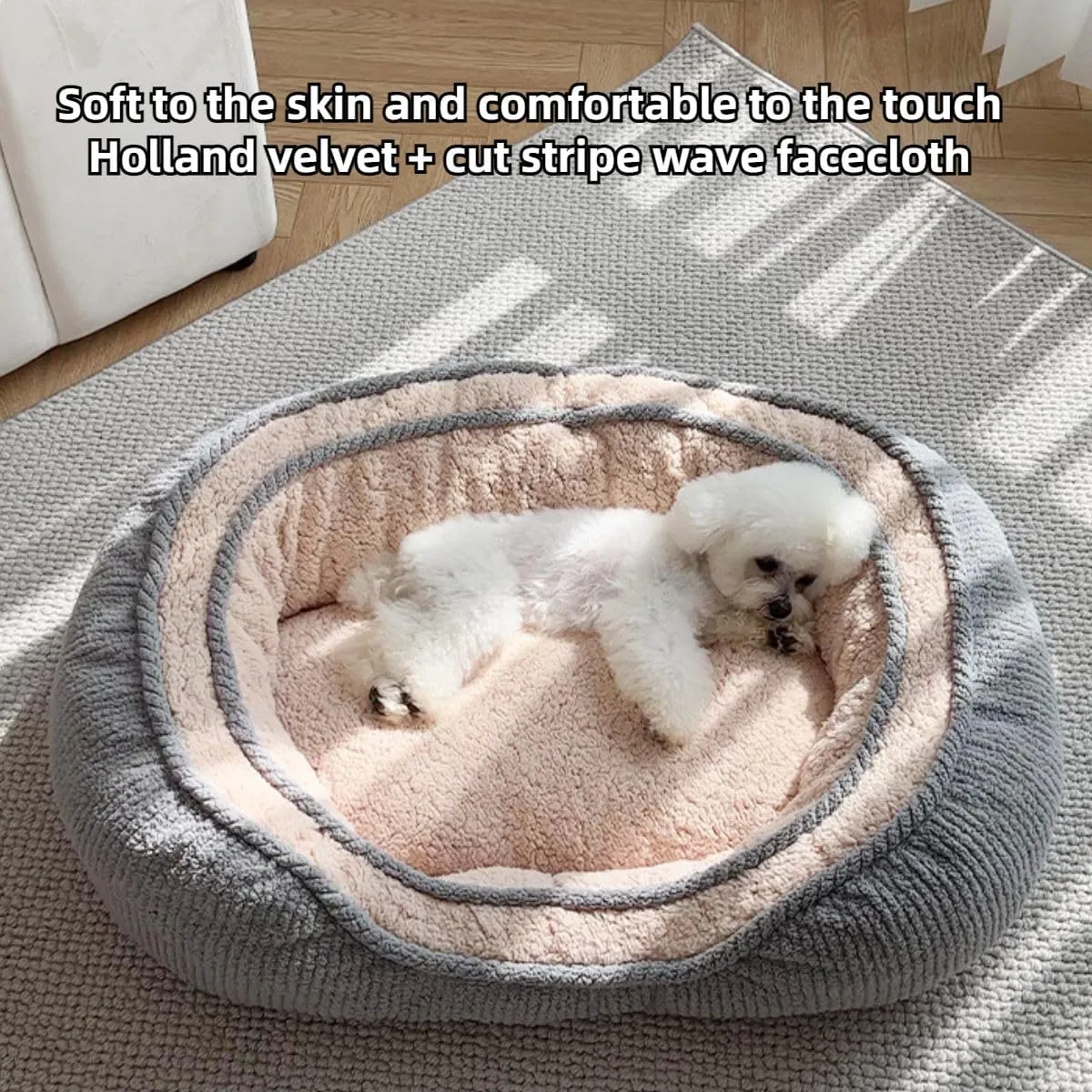 Cat Bed for Indoor Cats Dog Kennel All-Season Universal Dog Mat Thickened in Winter Teddy Small Dog Kennel Comfortable and Breathable Non-Slip Bottom (Green,Small)