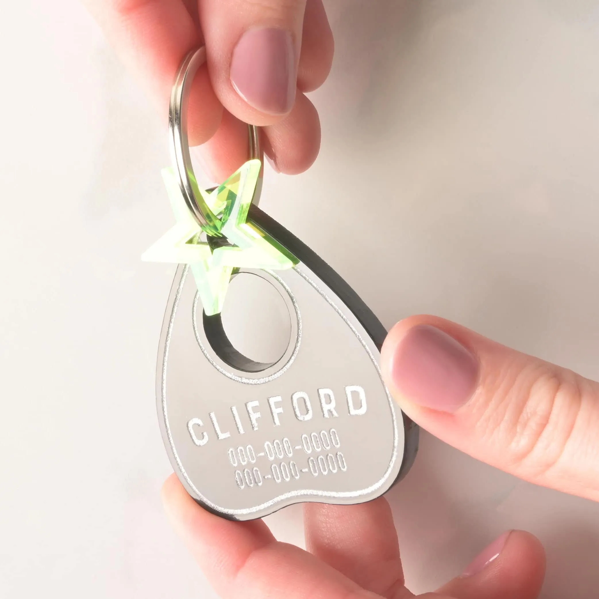 Clifford, Ouija Planchette, Personalized Pet Tag