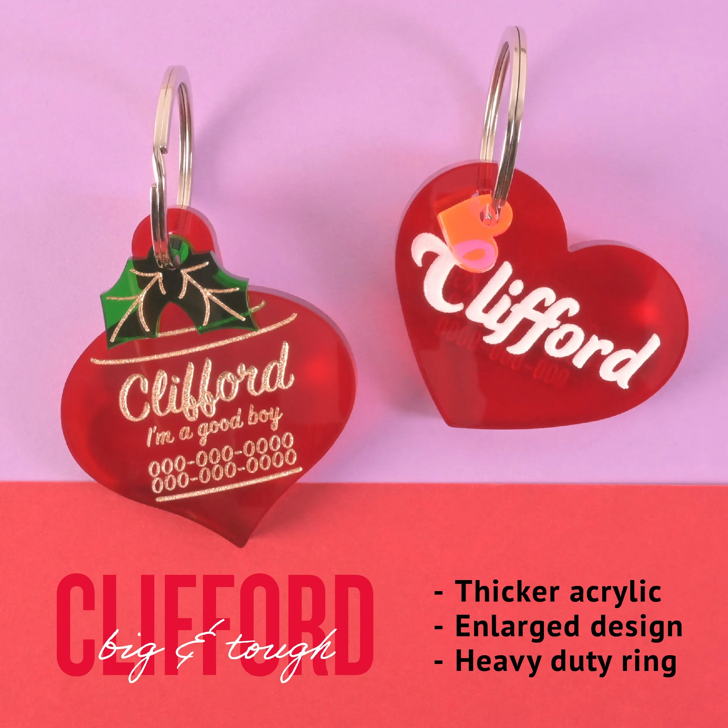 Clifford, Ouija Planchette, Personalized Pet Tag