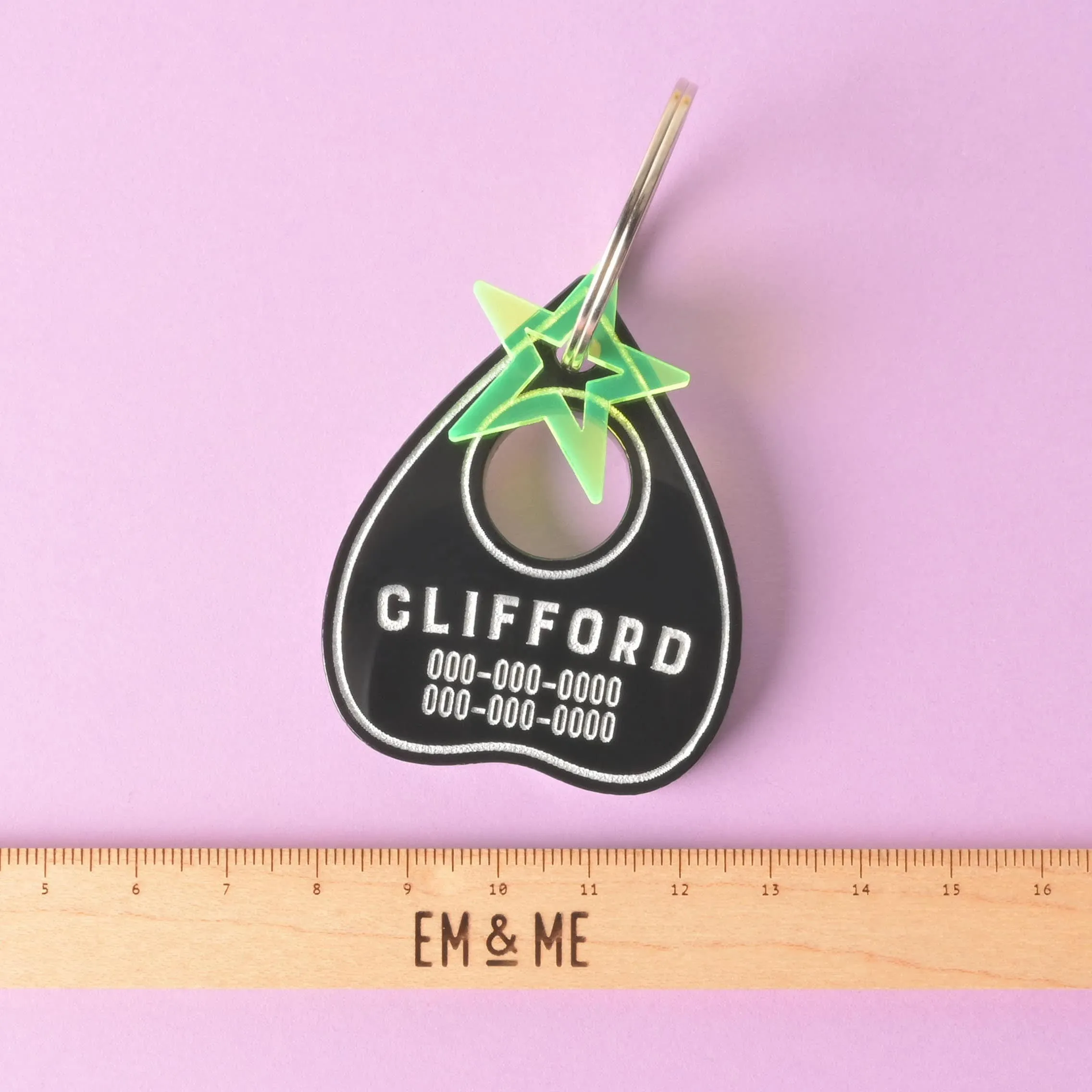 Clifford, Ouija Planchette, Personalized Pet Tag