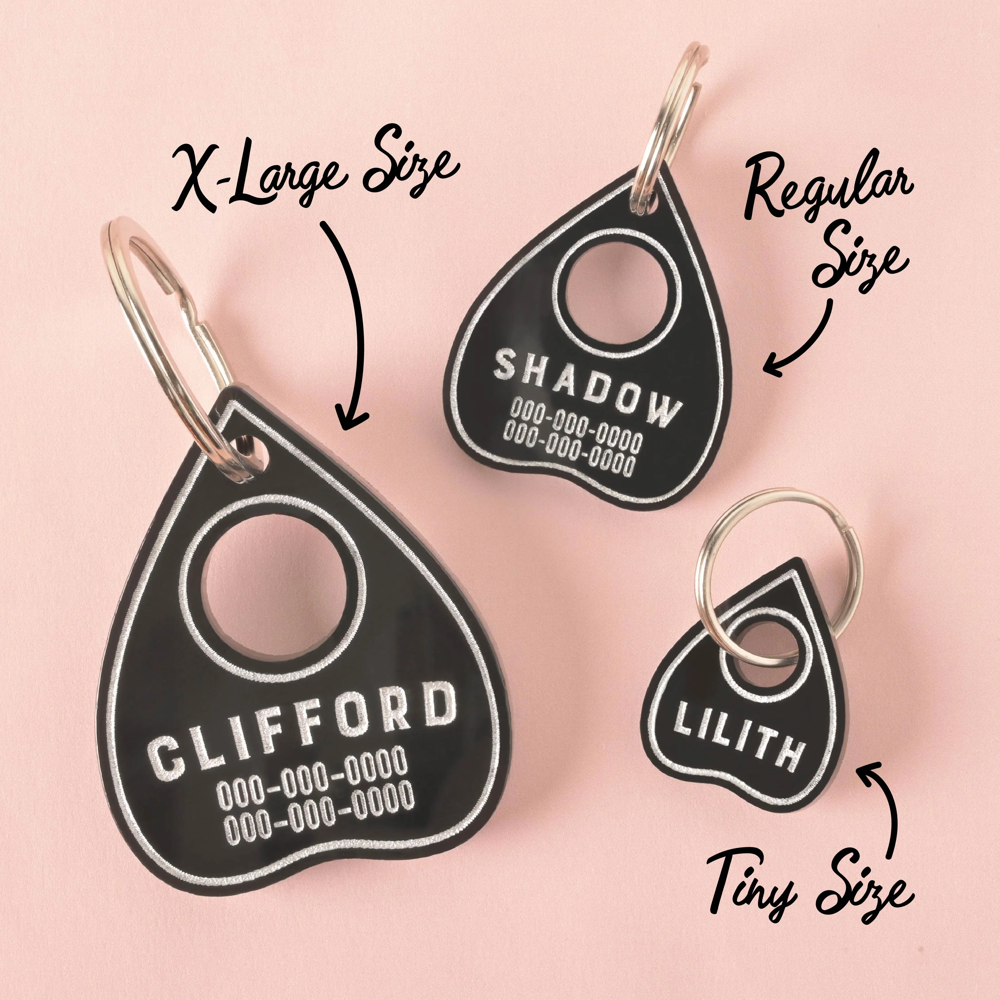 Clifford, Ouija Planchette, Personalized Pet Tag