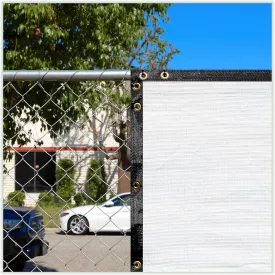 ColourTree 4' x 30' White Custom Size Shade Cloth with Grommets - 90% Sunblock, Durable Mesh Fabric Tarp for Dog Kennel Cover, Fence Privacy Screen, Greenhouse, Chicken Coop & Pet Playpen