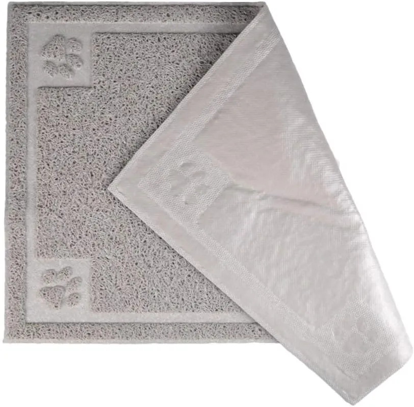 Darkyazi Pet Feeding Mat Large for Dogs and Cats,24"16" Flexible and Easy to Clean Feeding Mat,Best for Non Slip Waterproof Feeding Mat. (Gray Sand)