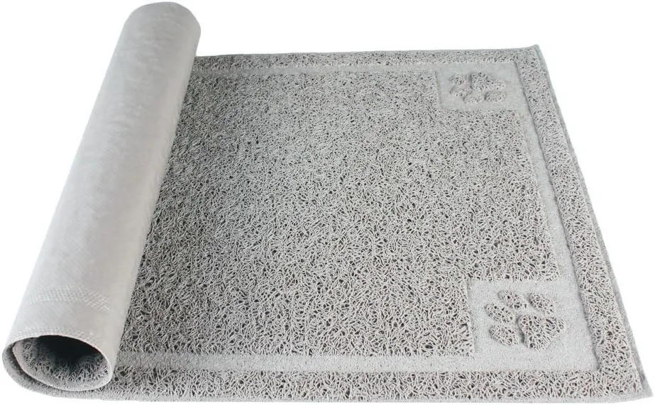 Darkyazi Pet Feeding Mat Large for Dogs and Cats,24"16" Flexible and Easy to Clean Feeding Mat,Best for Non Slip Waterproof Feeding Mat. (Gray Sand)