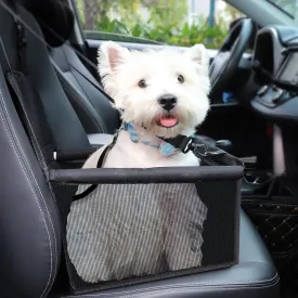 Dog Car Seat,Travel Carrier Dog Booster Cage,Breathable Car Seat for Dogs Design with Adjustable Seat Strap and Internal Foam,Travel Dog Car Seats Perfect for Small Dogs,Black