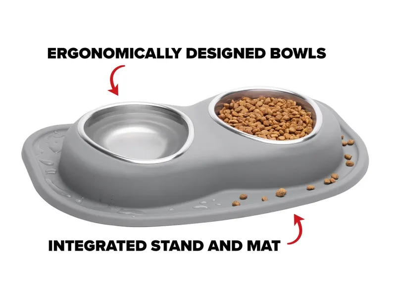 Double Bowl Low Pet Feeding System - WeatherTech
