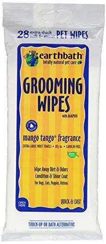 Earthbath - Grooming Wipes with Awapuhi, Mango Tango Scent