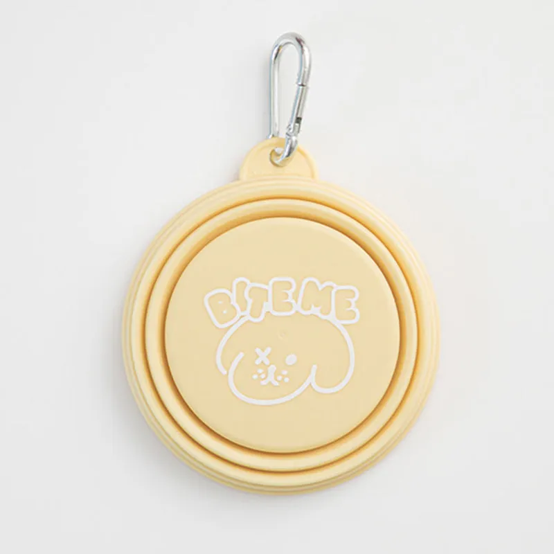 Foldable Silicon Pet Travel Bowl - Pastel