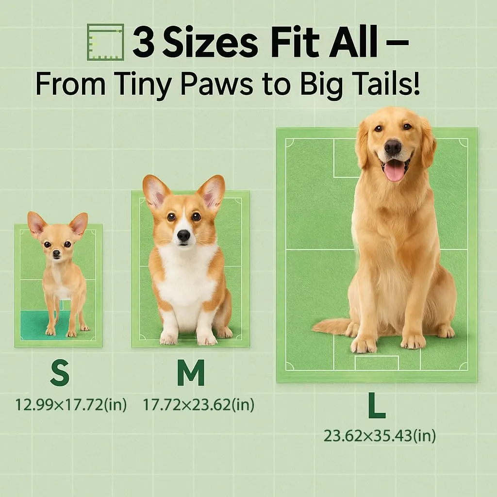 Football Field Potty Training Pads for Dogs  Fun Visual Guide for Better Accuracy, Leak-Proof ([Bullseye Induction],L: 24 * 35.5in,1)
