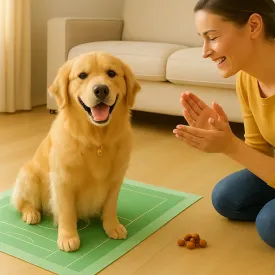 Football Field Potty Training Pads for Dogs  Fun Visual Guide for Better Accuracy, Leak-Proof ([Bullseye Induction],L: 24 * 35.5in,1)