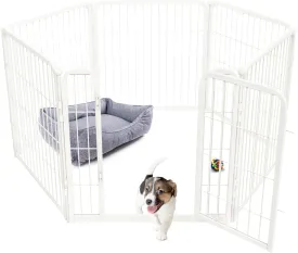 FXW Homeplus Dog Playpen for Indoor Use - Stress-Free and Safe Play, Heavy Duty 24 Inch 6 Panels Dog Pen for Puppies and Small Dogs, WhitePatented