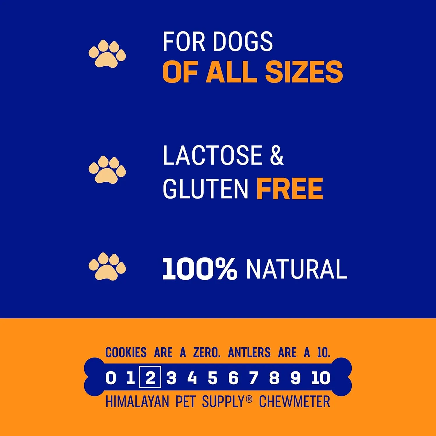 Happy Teeth Natural Cheese Dog Chews | Peanut Butter Flavor | Dental Chew | Protein Rich | Gluten Free - Lactose Free - Wheat Free - Soy Free | 2 Happy Teeth Chews per Resealable Pouch