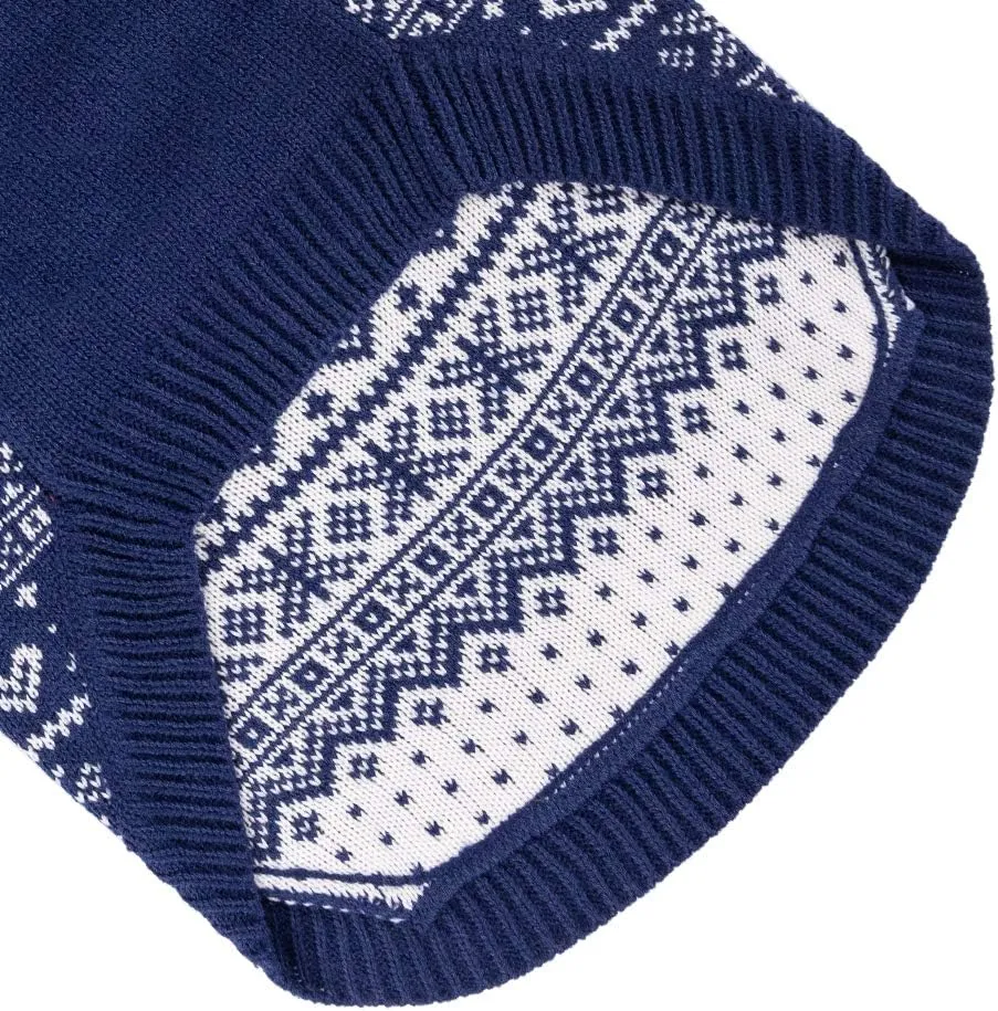 HOMIMP Argyle Dog Sweater - Warm Winter Coat for Small, Medium & Large Dogs, Ugly Puppy Sweater, Soft Coat, Pet Clothing for Boys & Girls (Medium, Blue)