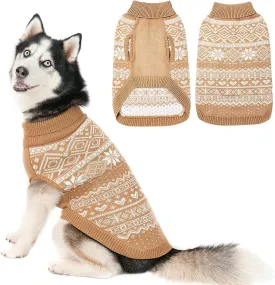 HOMIMP Dog Sweater Argyle - Warm Sweater Winter Clothes Puppy Soft Coat, Ugly Dog Sweater for Small Medium and Large Dogs, Pet Clothing Boy Girl