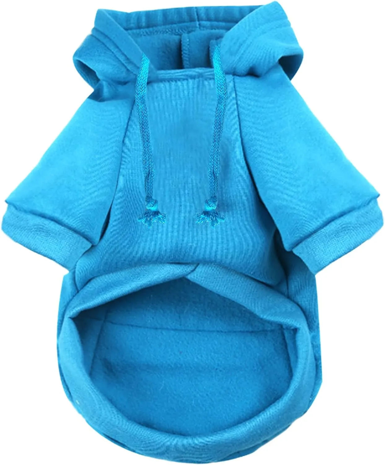 Jecikelon Pet Dog Cold Weather Coat with Pocket Winter Dog Hoodie Warm Puppy Clothes for Small Dogs Chihuahua Clothing (Medium, Y02-Blue)
