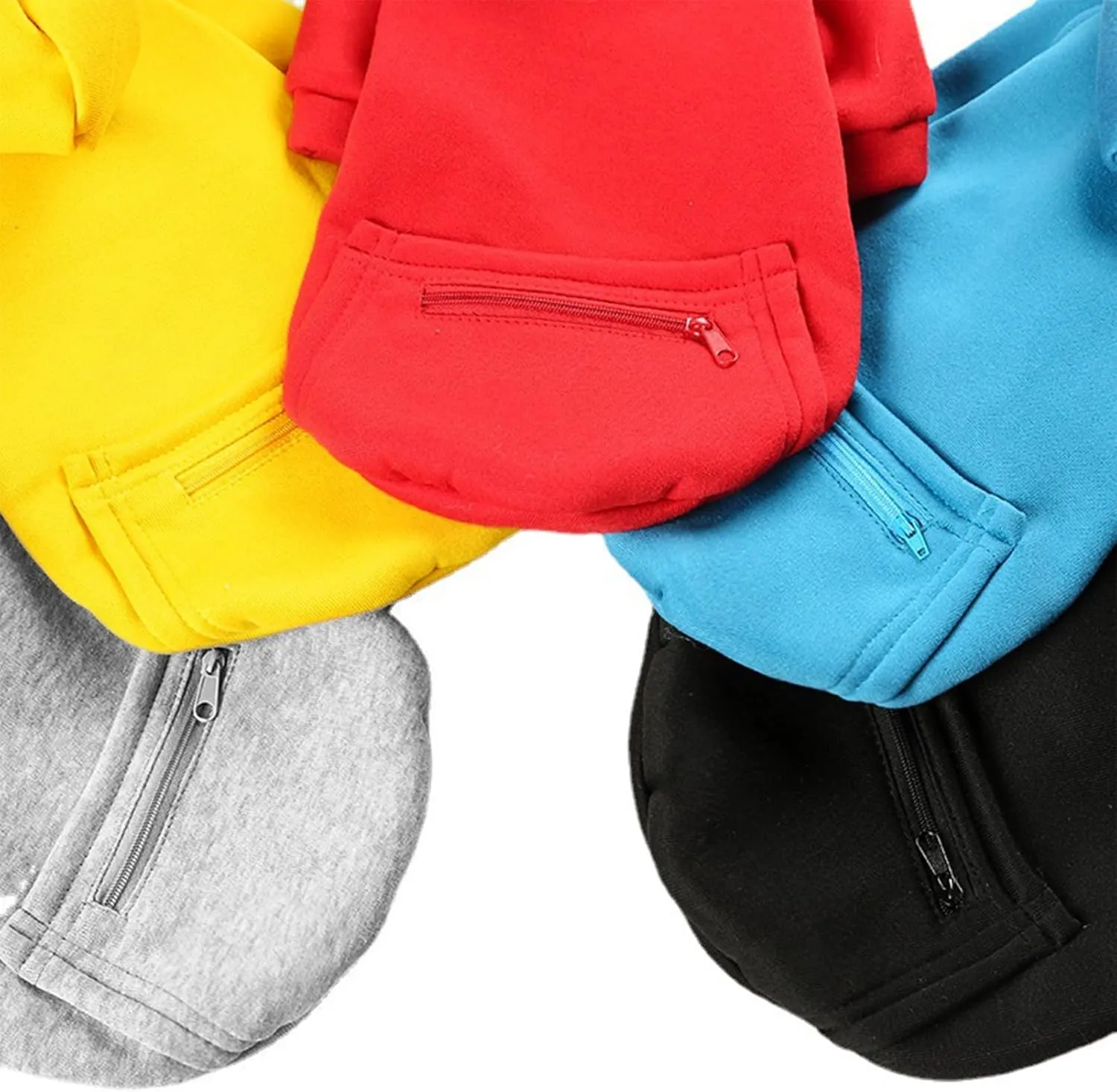 Jecikelon Pet Dog Cold Weather Coat with Pocket Winter Dog Hoodie Warm Puppy Clothes for Small Dogs Chihuahua Clothing (Small, Y02-Red)