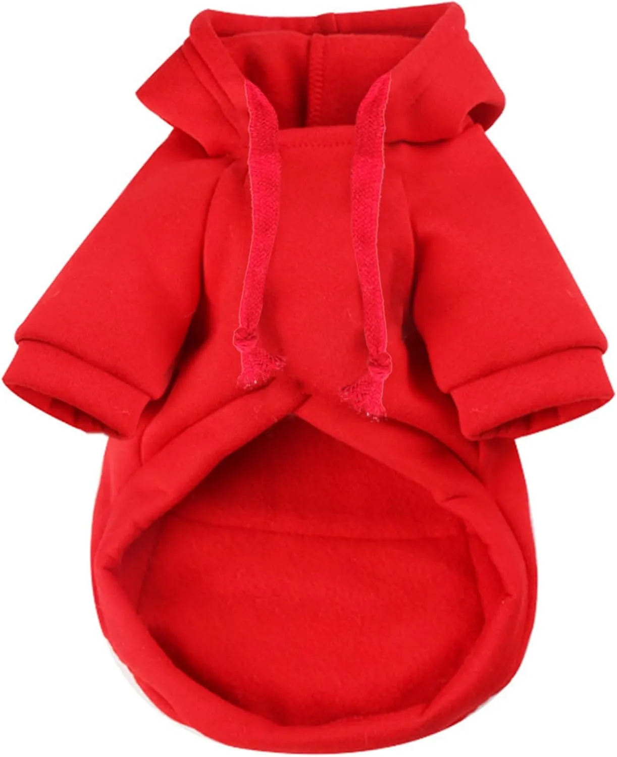 Jecikelon Pet Dog Cold Weather Coat with Pocket Winter Dog Hoodie Warm Puppy Clothes for Small Dogs Chihuahua Clothing (Small, Y02-Red)