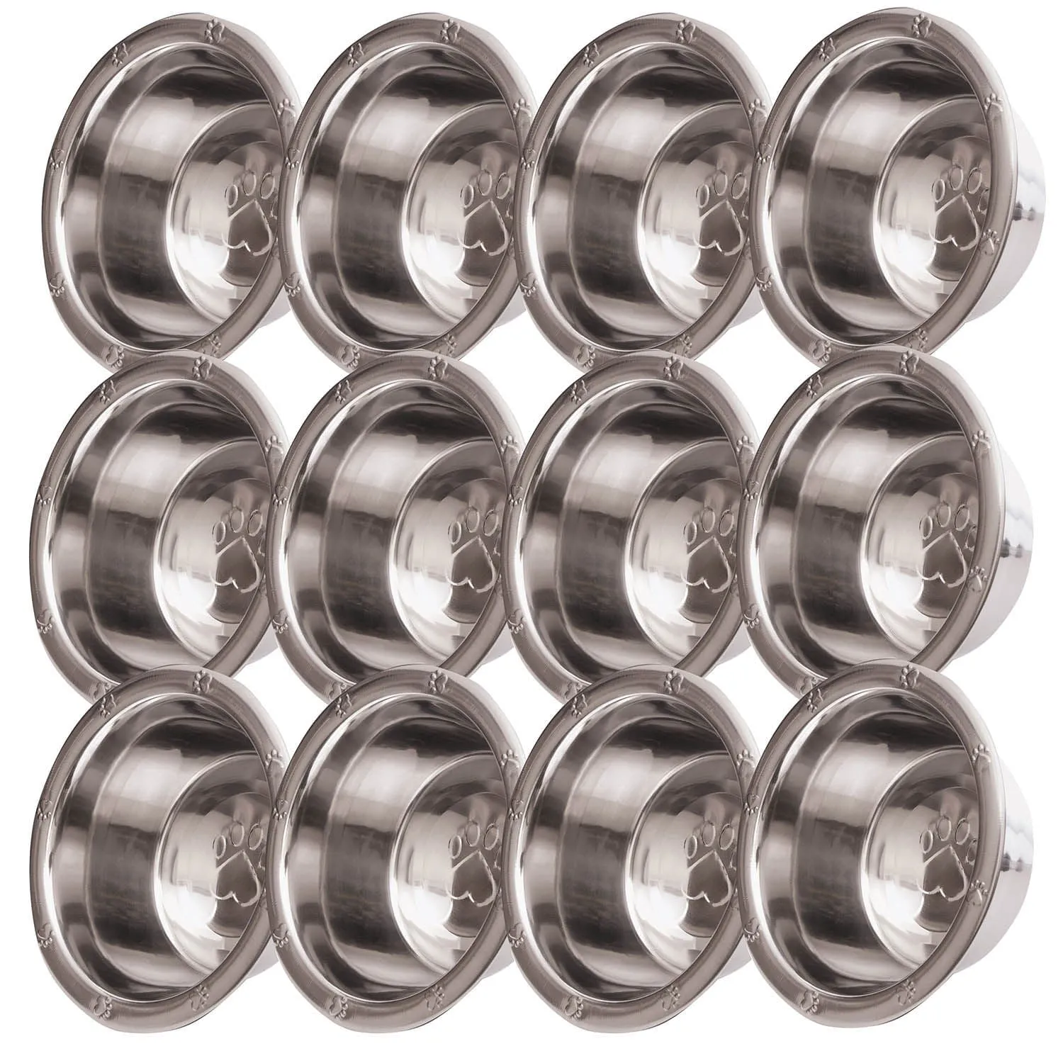 Jeffers Stainless Steel Wide-Lip Food & Water Pet Bowls