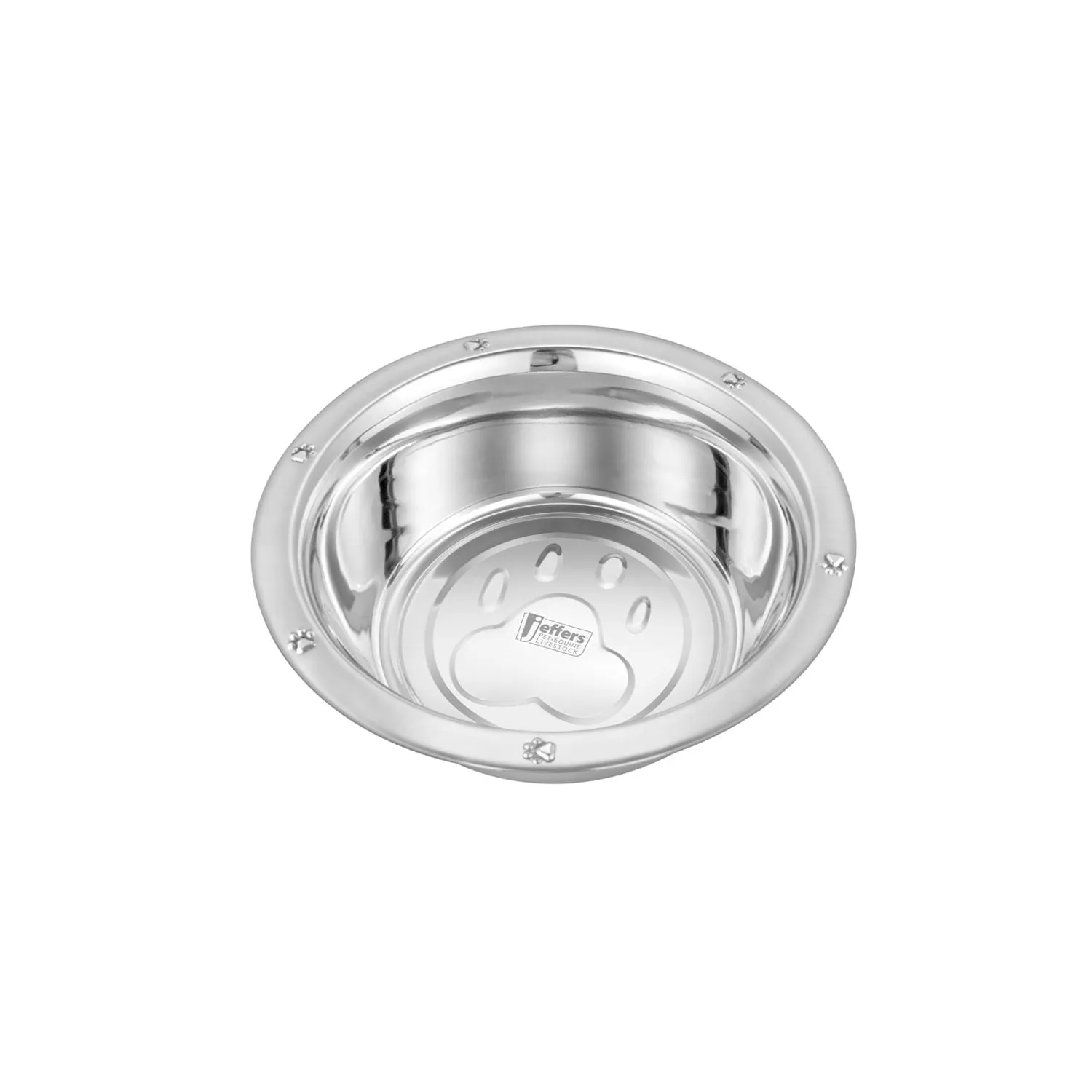 Jeffers Stainless Steel Wide-Lip Food & Water Pet Bowls