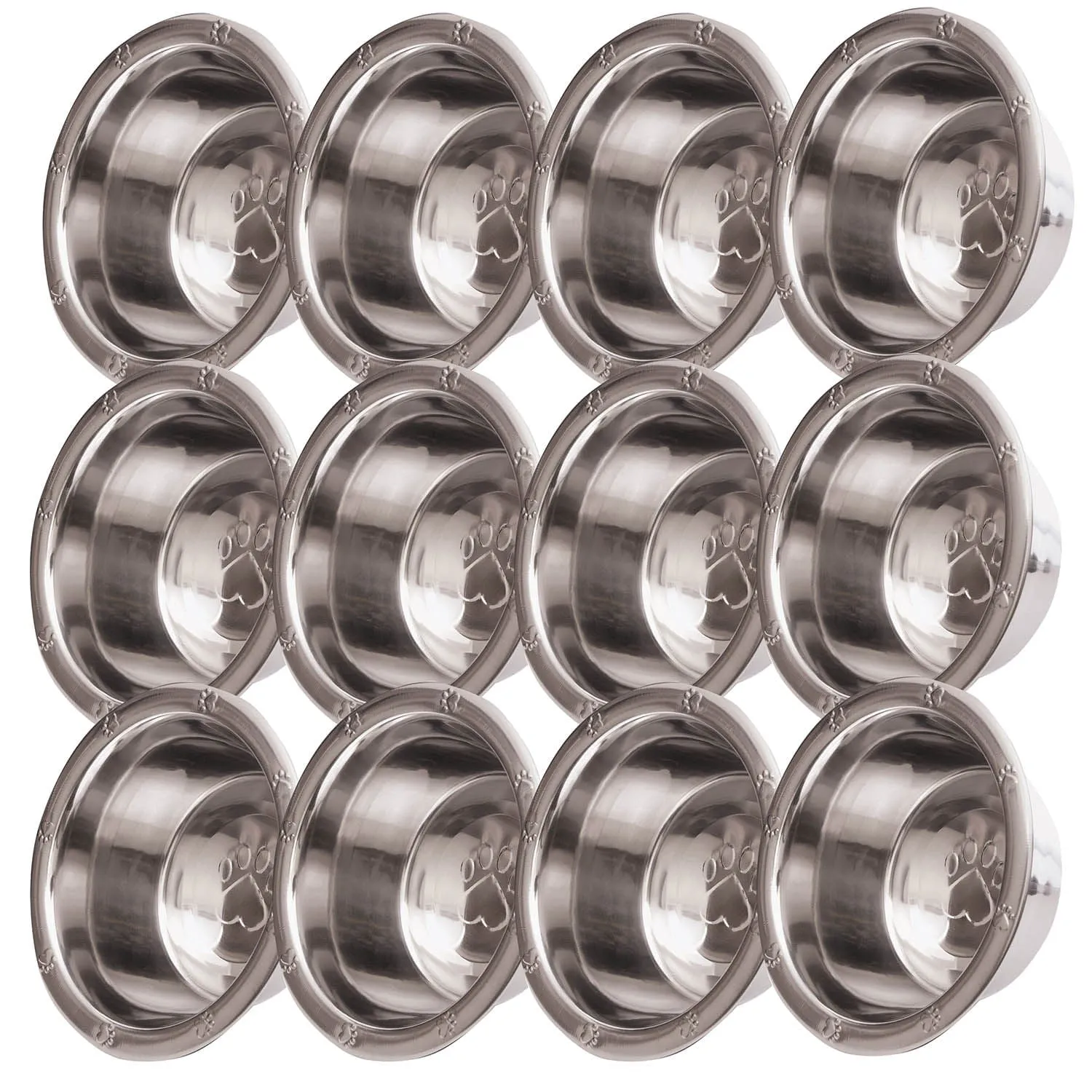 Jeffers Stainless Steel Wide-Lip Food & Water Pet Bowls