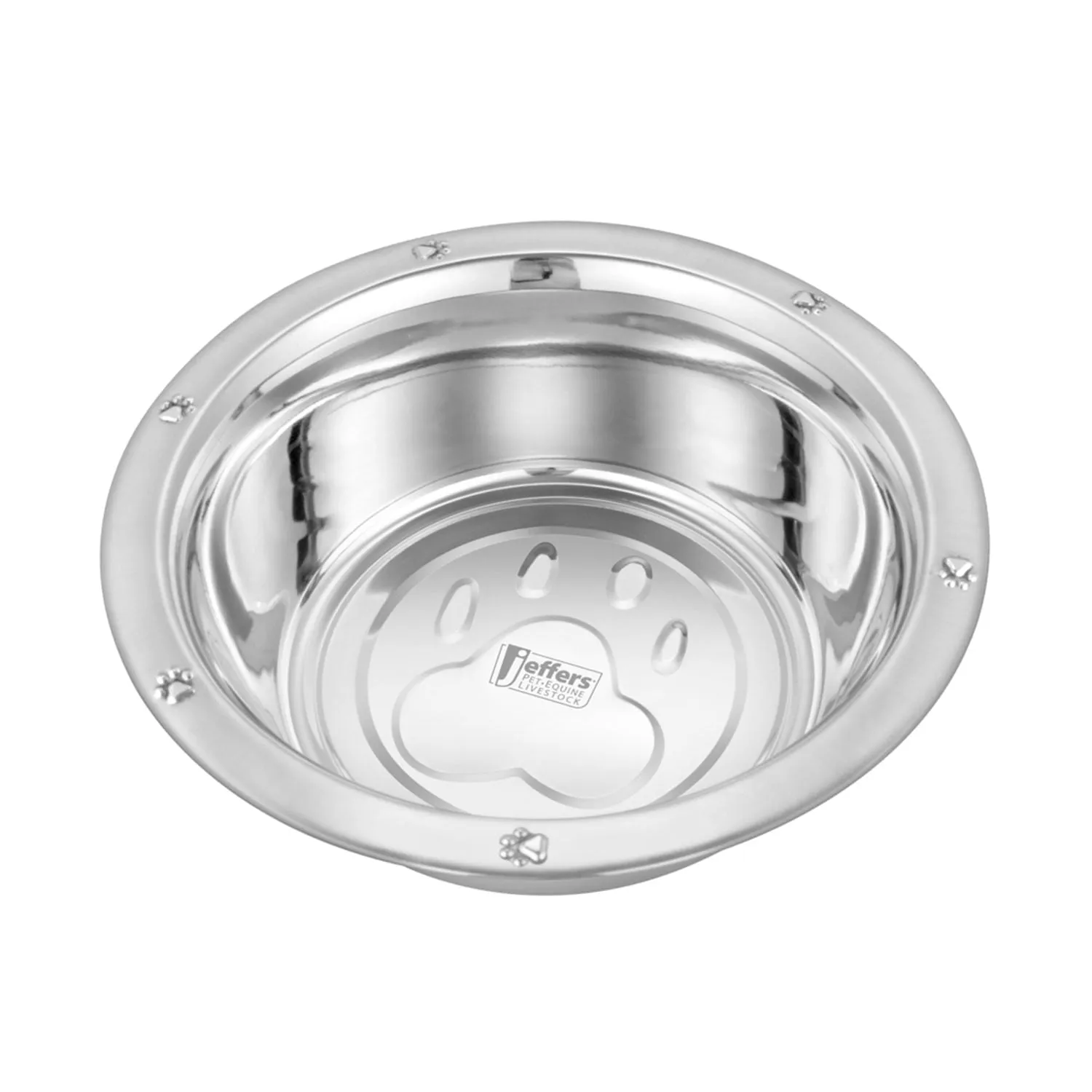 Jeffers Stainless Steel Wide-Lip Food & Water Pet Bowls
