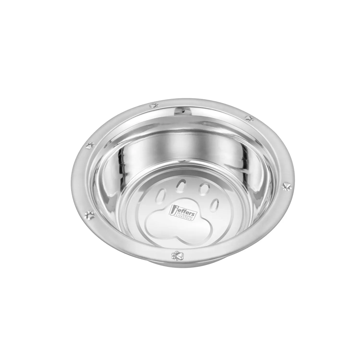 Jeffers Stainless Steel Wide-Lip Food & Water Pet Bowls