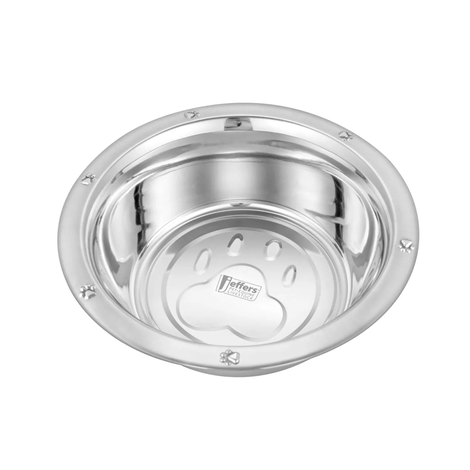 Jeffers Stainless Steel Wide-Lip Food & Water Pet Bowls