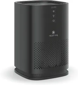 Medify MA-14 Air Purifier with True HEPA H13 Filter | 470 ft per Hour for Smoke, Odors, Pollen, Pets | Removal to 0.1 Microns | Black, 1-Pack