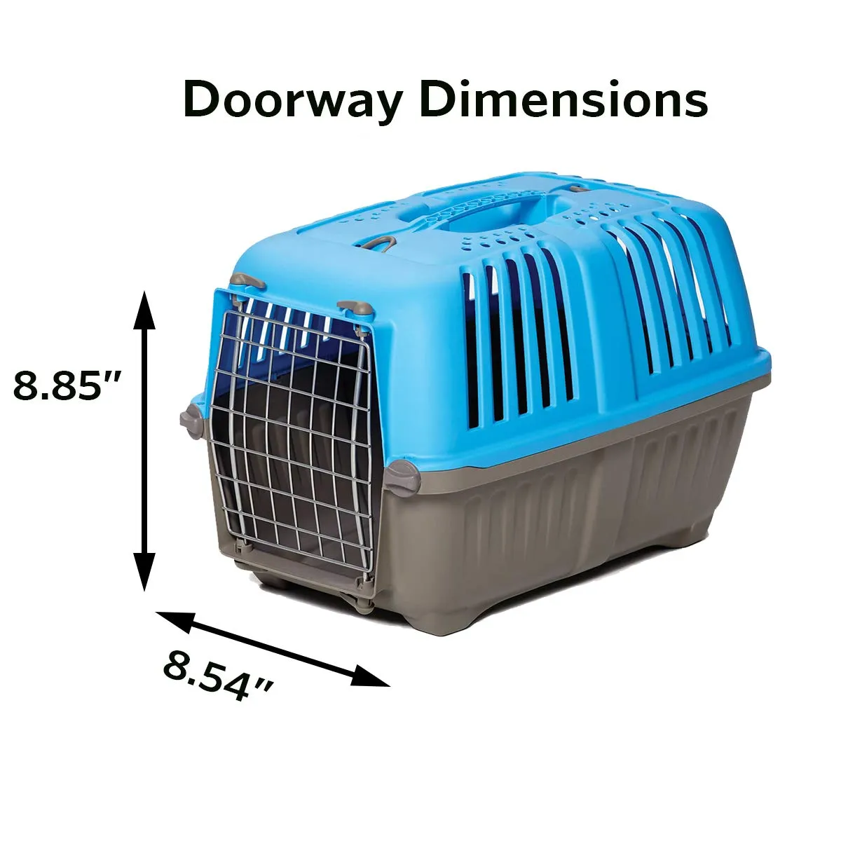 Midwest Spree Hard-Sided Travel Cat and Dog Kennel Carrier - Blue - 22" X 14" X 14" Inches