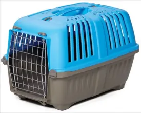 Midwest Spree Hard-Sided Travel Cat and Dog Kennel Carrier - Blue - 22" X 14" X 14" Inches