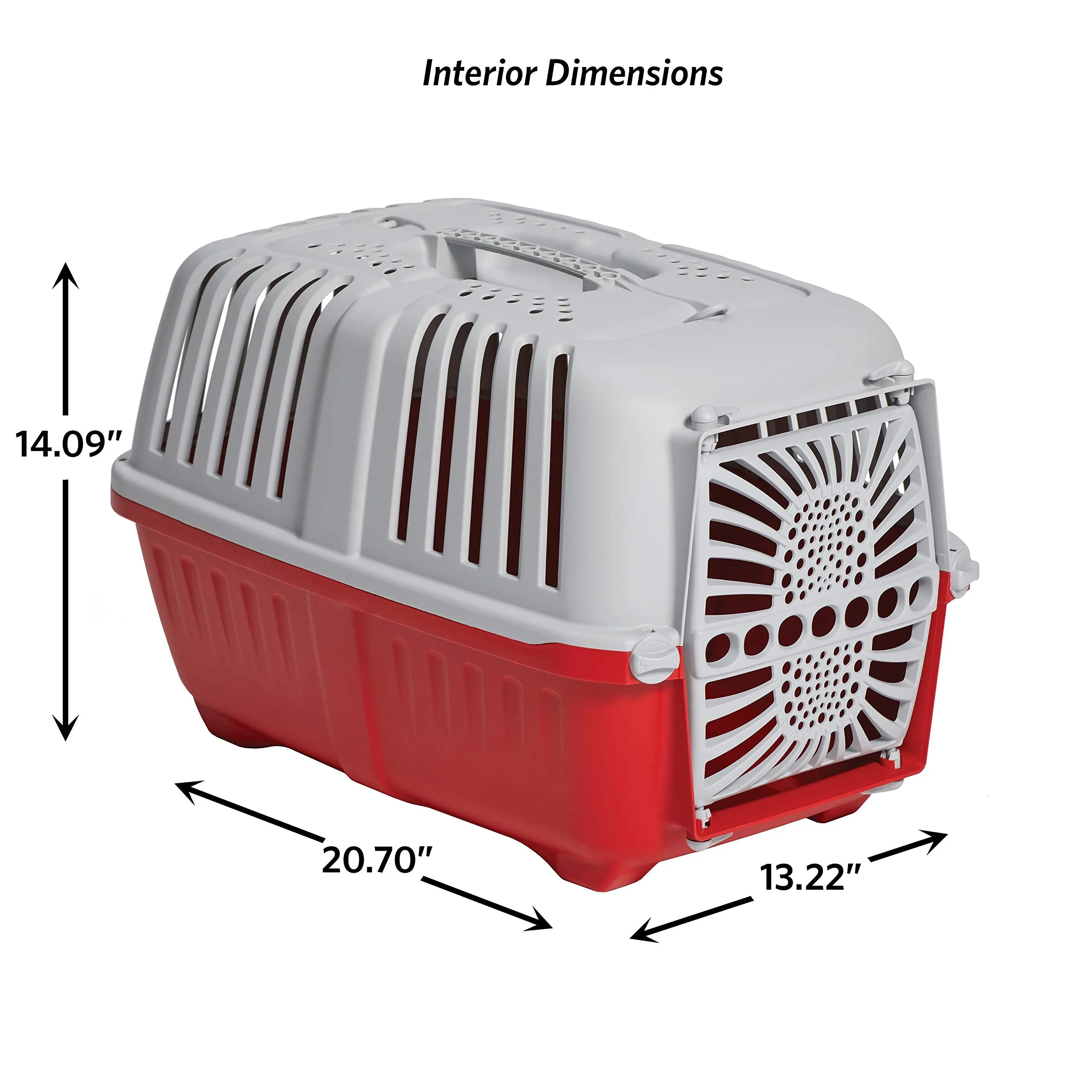 Midwest Spree Hard-Sided Travel Cat and Dog Kennel Carrier - Red - 22" X 14" X 14" Inches