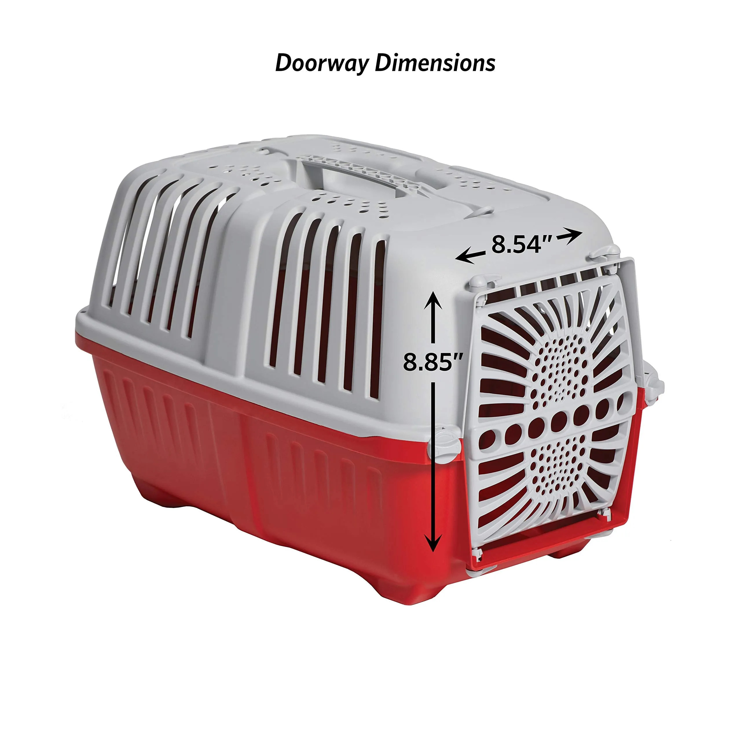 Midwest Spree Hard-Sided Travel Cat and Dog Kennel Carrier - Red - 22" X 14" X 14" Inches