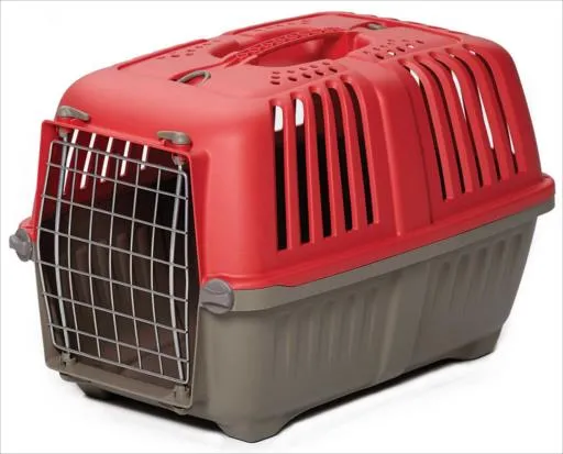 Midwest Spree Hard-Sided Travel Cat and Dog Kennel Carrier - Red - 22" X 14" X 14" Inches