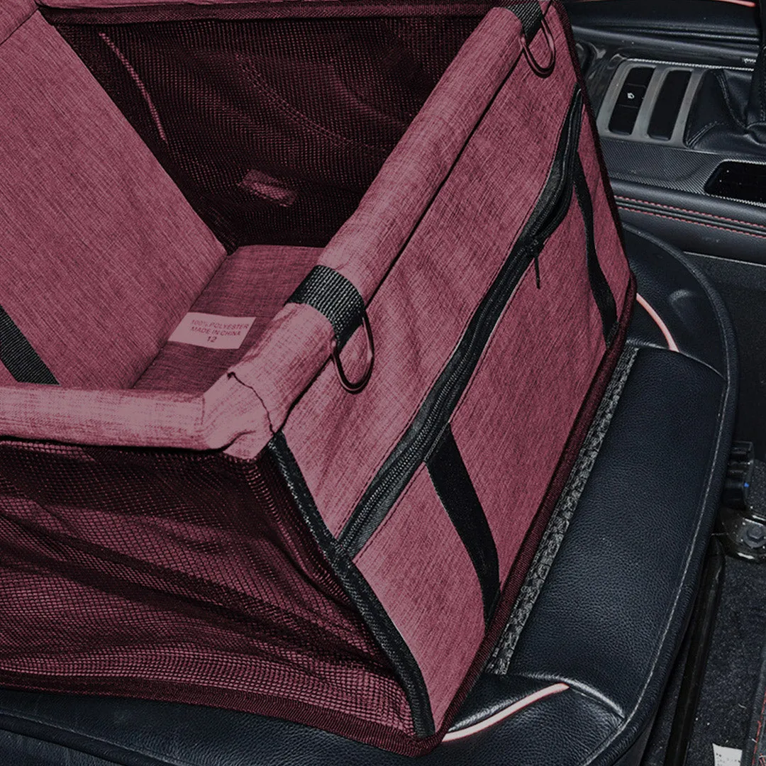 NNEAGS 2X Waterproof Pet Booster Car Seat Breathable Mesh Safety Travel Portable Dog Carrier Bag
