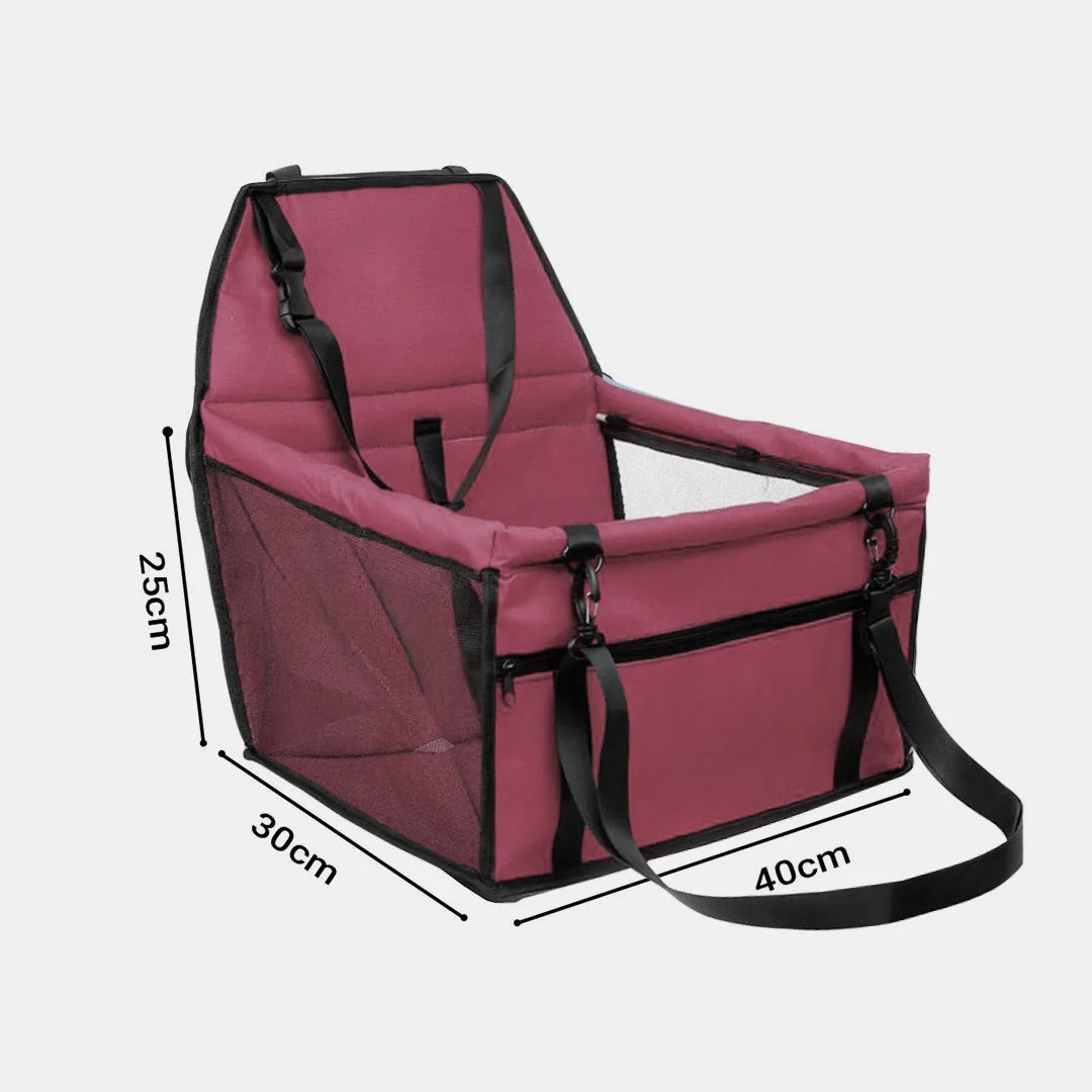 NNEAGS 2X Waterproof Pet Booster Car Seat Breathable Mesh Safety Travel Portable Dog Carrier Bag
