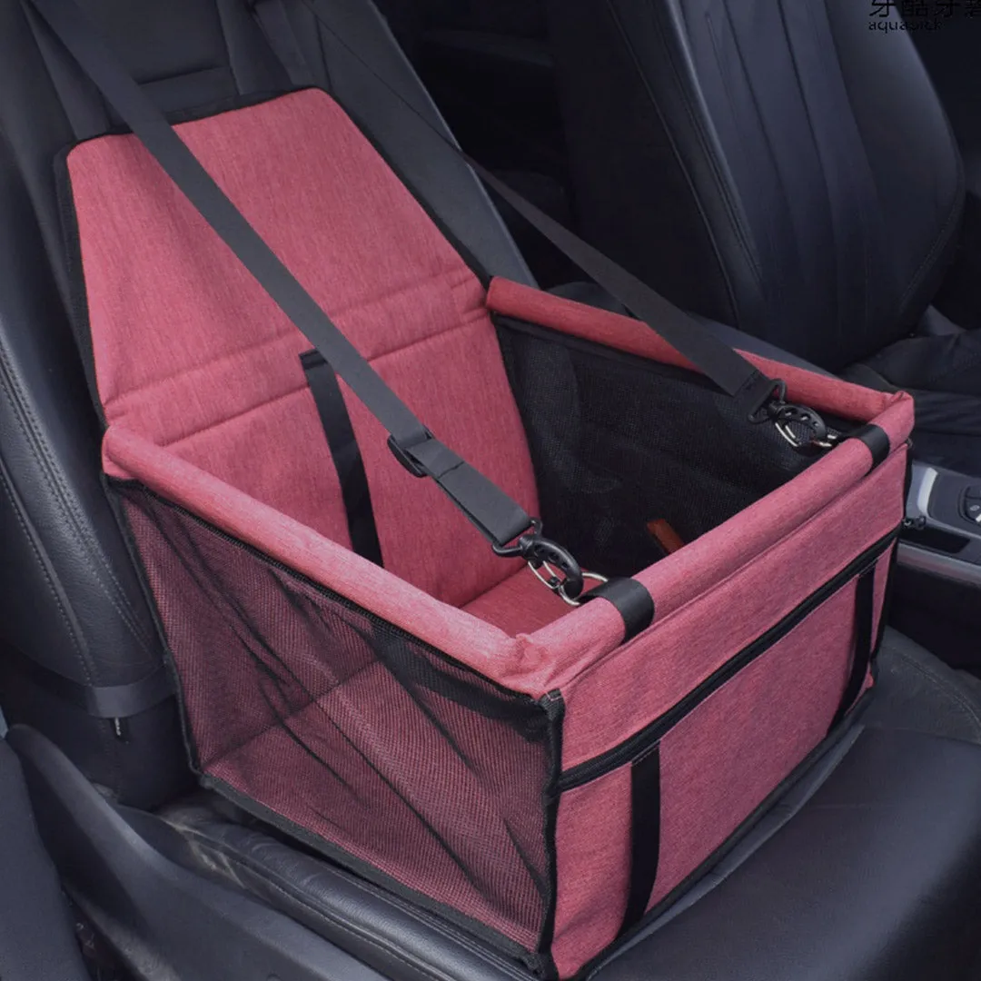 NNEAGS 2X Waterproof Pet Booster Car Seat Breathable Mesh Safety Travel Portable Dog Carrier Bag