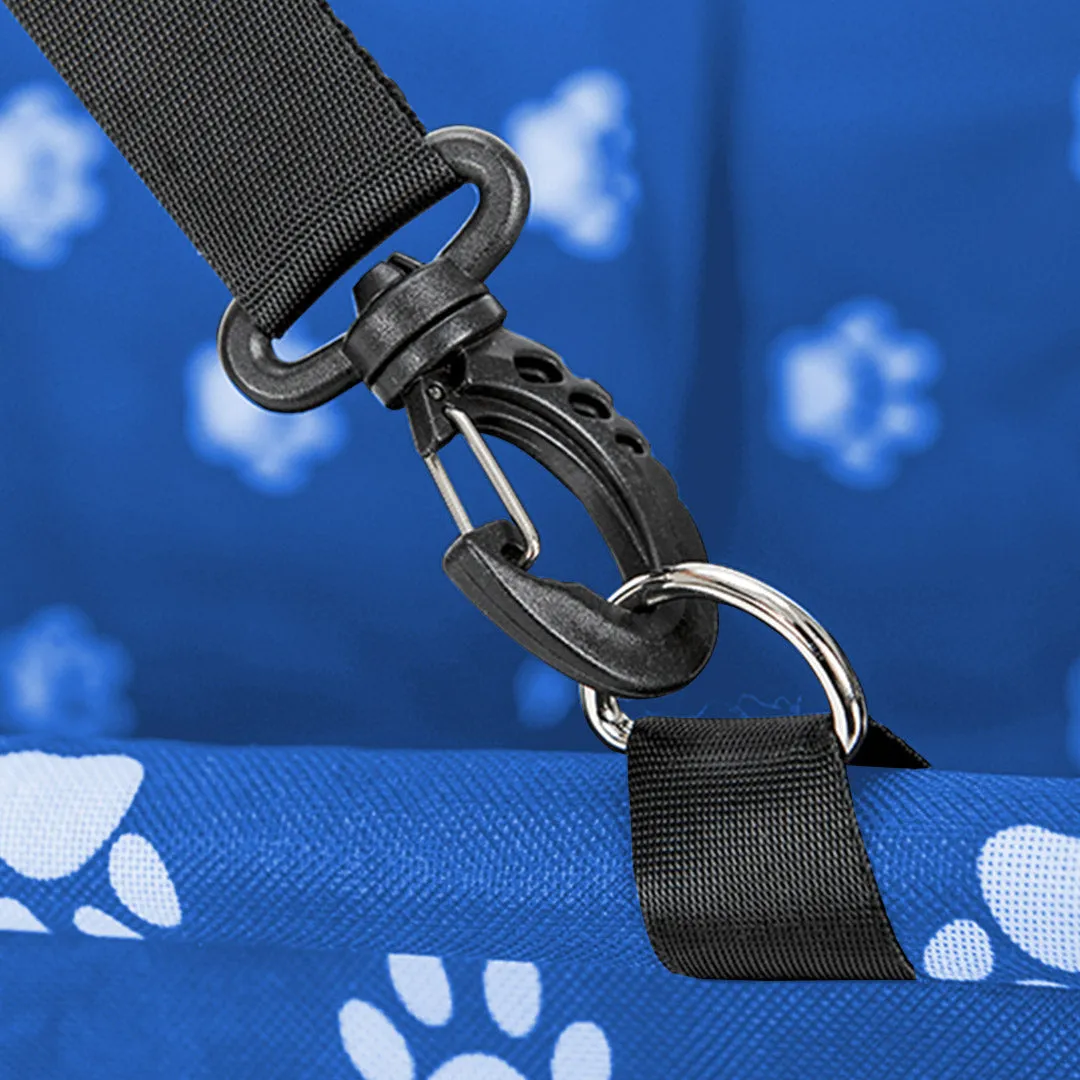 NNEAGS Waterproof Pet Booster Car Seat Breathable Mesh Safety Travel Portable Dog Carrier Bag Blue