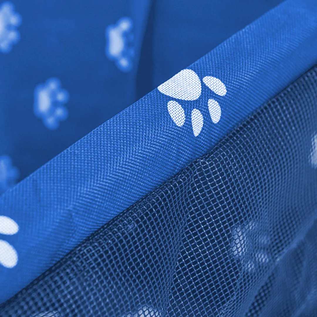 NNEAGS Waterproof Pet Booster Car Seat Breathable Mesh Safety Travel Portable Dog Carrier Bag Blue