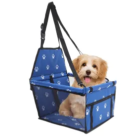 NNEAGS Waterproof Pet Booster Car Seat Breathable Mesh Safety Travel Portable Dog Carrier Bag Blue