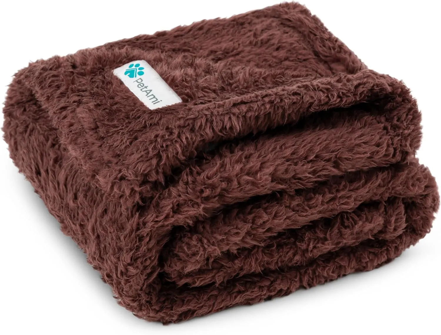 PetAmi Dog Blanket for Small Medium Dogs Brown, Fluffy Soft Puppy Blanket, Sherpa Fleece Cat Blanket for Kitten Doggie, Calming Pet Blanket Throw for Couch Sofa Bed Washable, Medium 29x40