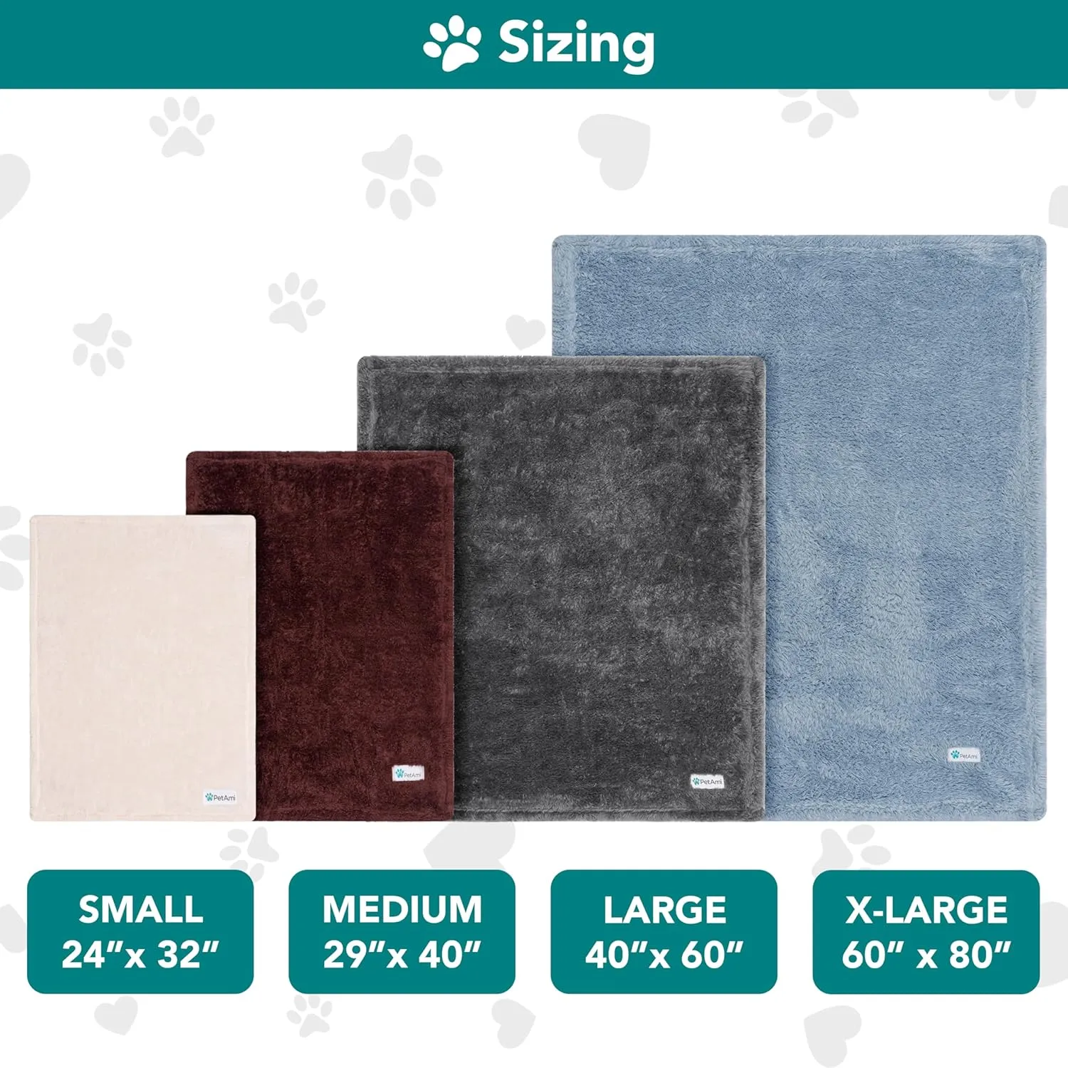 PetAmi Dog Blanket for Small Medium Dogs Brown, Fluffy Soft Puppy Blanket, Sherpa Fleece Cat Blanket for Kitten Doggie, Calming Pet Blanket Throw for Couch Sofa Bed Washable, Medium 29x40