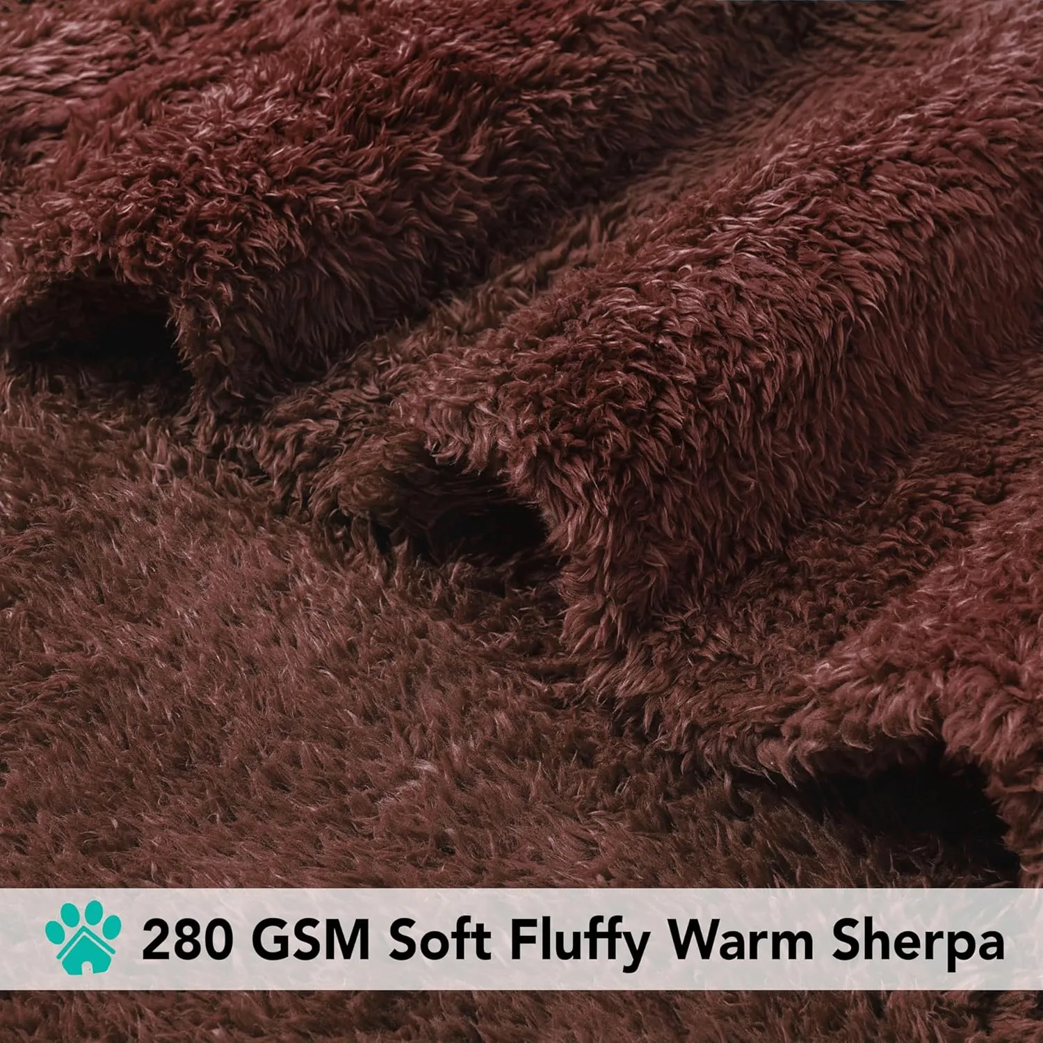 PetAmi Dog Blanket for Small Medium Dogs Brown, Fluffy Soft Puppy Blanket, Sherpa Fleece Cat Blanket for Kitten Doggie, Calming Pet Blanket Throw for Couch Sofa Bed Washable, Medium 29x40