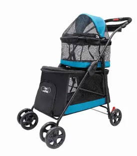 PETIQUE Pet & Pets Double Decker Pet Stroller, 11.53 Pound, Teal
